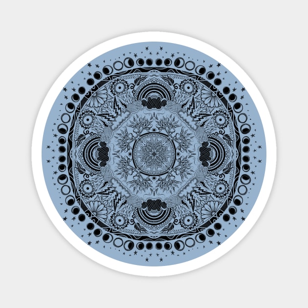 Moon Mandala Magnet by bubbsnugg